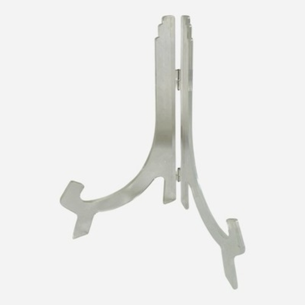 Vintage Acme Large Clear Plastic Plate Easel Display Stand Holder Photo Frame G